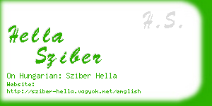hella sziber business card